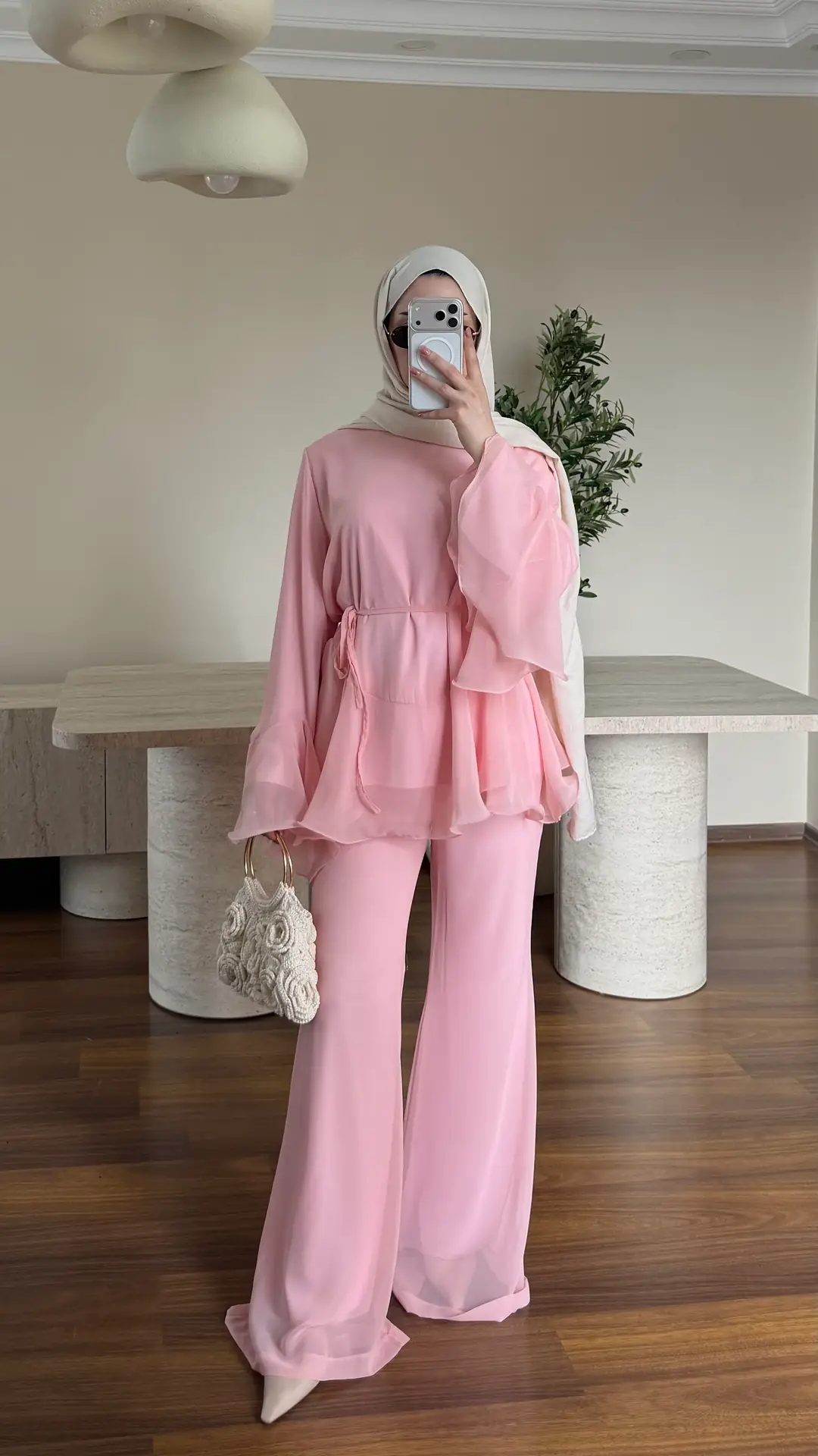 Ürün görseli: Vogue Şifon Pantolonlu Takım