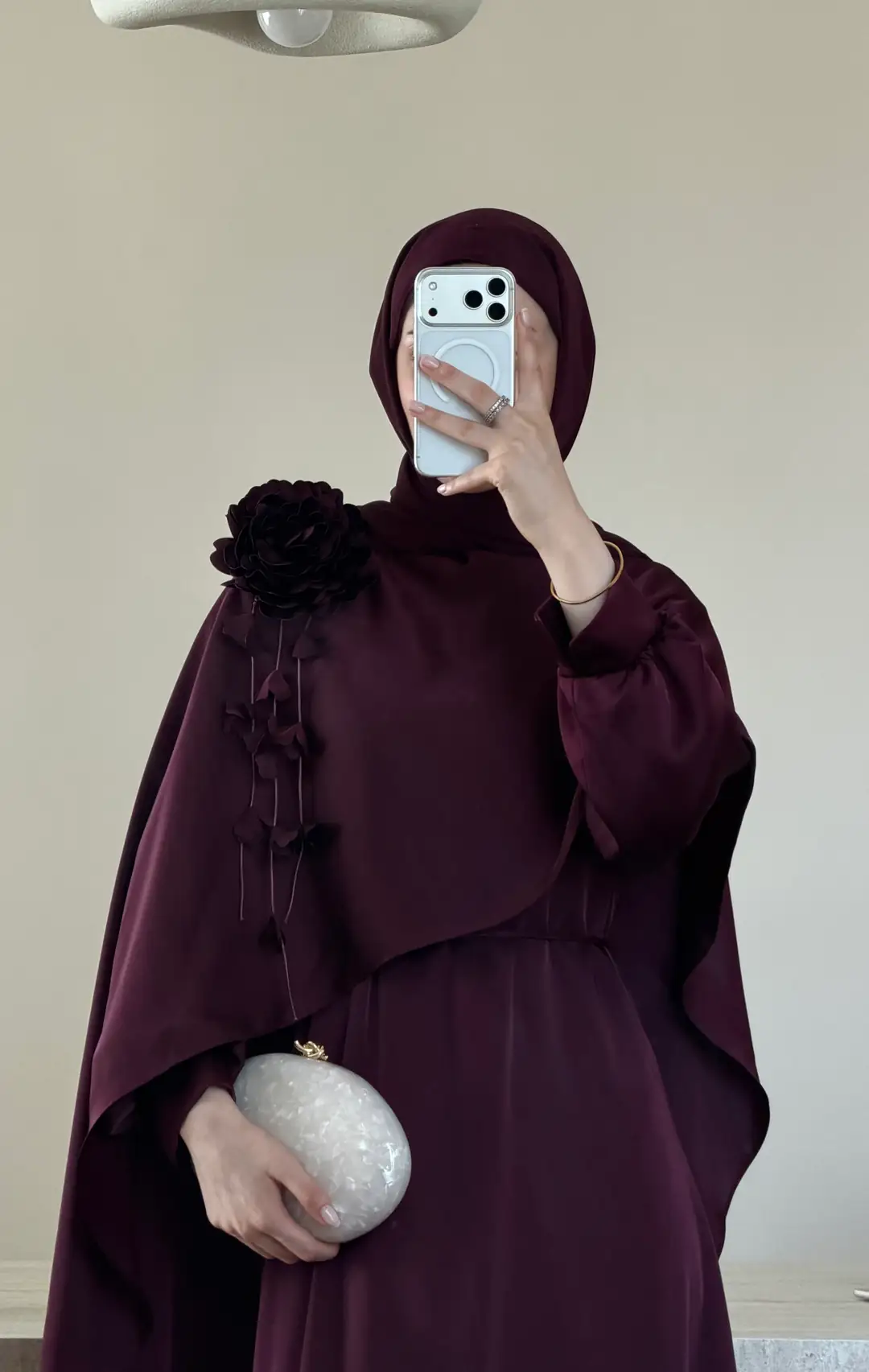Aria Çiçek Detay Saten Abiye Elbise